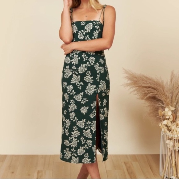 Park & Fifth Neon Yellow Midi Spaghetti Strap Dress - Picture 2 of 15